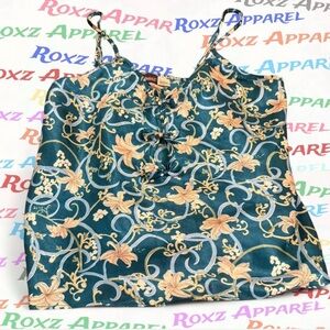 Frederick’s Of Hollywood - 💙 polyester floral print tank top w/ bow designs 💙